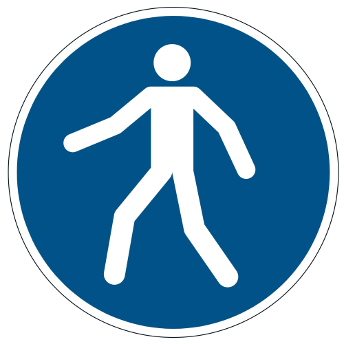 Pittogramma adesivo da terra ''Passaggio Obbligatorio'' D 43cm 1731 Durable